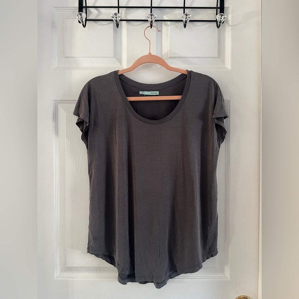 Gray Short Sleeve Top